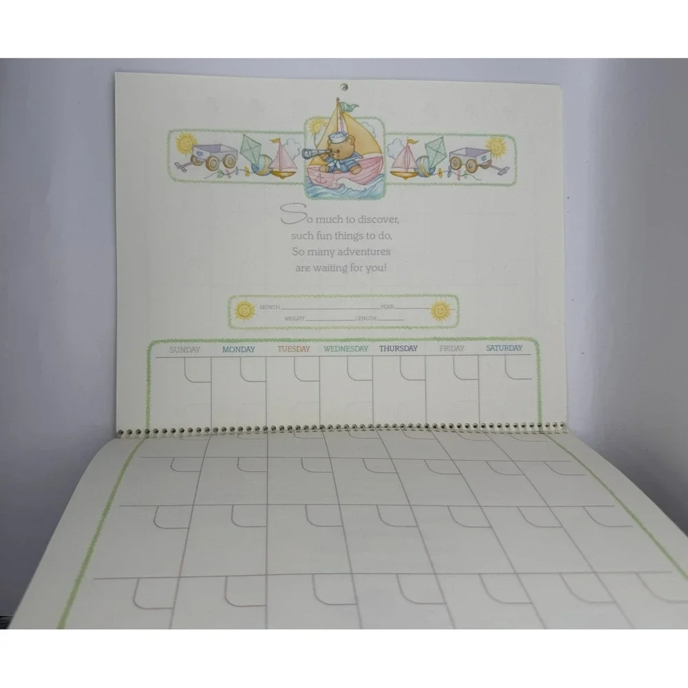 Vintage Baby's First Year Sticker Calendar Hallmark 1985 Stickers Nursery